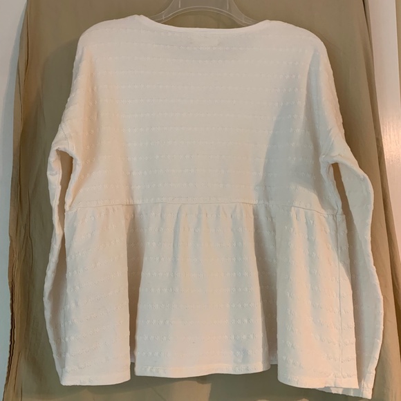 Madewell cream 'Jacquard Babydoll Top' - Picture 5 of 8